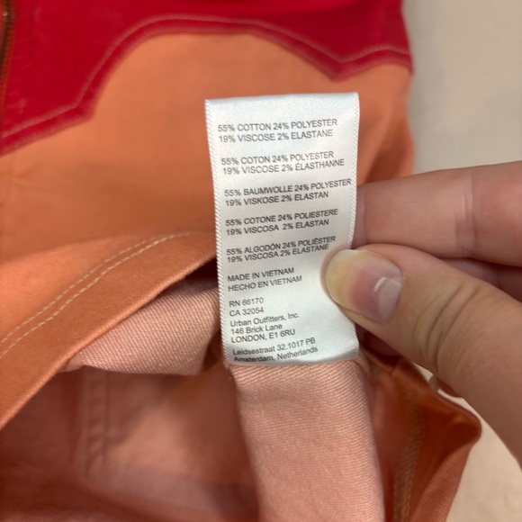 Urban Outfitters BDG Western Cowgirl Orange Red Mini Skirt Size S - Picture 10 of 10